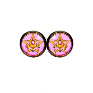 Sailor Moon Transformation Brooch Earrings